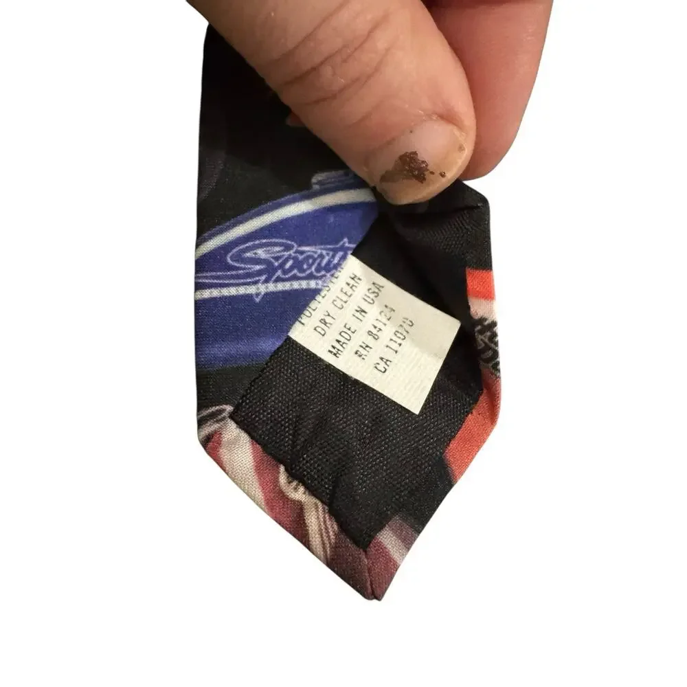 Ralph Marlin Harley Davidson Photographic Tanks 1999 Vintage Novelty Necktie